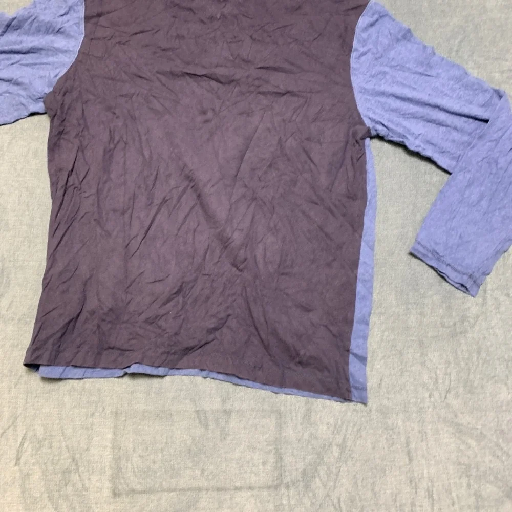 Tommy Hilfiger Shirt Mens Large Heather Blue Crew Neck Long Sleeve Regular Fit